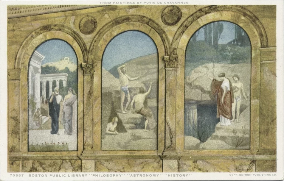 Pierre Puvis de Chavannes - 107, Murales dell'edificio BPL McKim, Boston Public Library, Boston